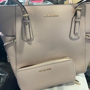 Pinkish, Michael Kors purse and wallet